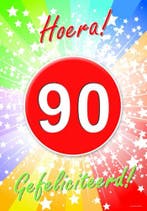 90 jaar verjaardag poster - 90 jaar versiering, Ophalen of Verzenden, Nieuw