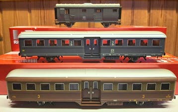 Rivarossi H0 - hr4147-hr4146-2563 - Modeltrein personenwagen, Nieuw