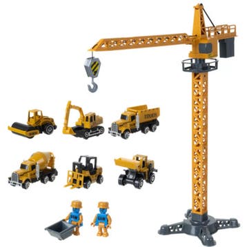 Ruhhy Bouwspeelset met vrachtwagen, hijskraan en accessoi..., Kinderen en Baby's, Ophalen of Verzenden, Nieuw