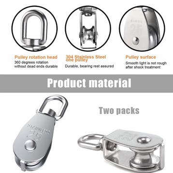 Rvs Katrollen 32mm, Verzenden, Nieuw
