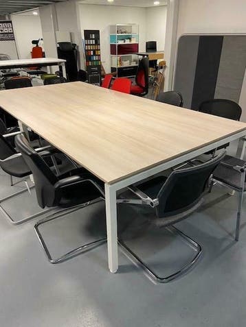 Gebruikte vergadertafel wit 160 x 160 x 75 cm hoog |Ocazu.nl, Overige plaatsen, Ophalen of Verzenden, Gebruikt