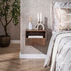 Zwevend Nachtkastje Hout - Nieuw - Uniek Design, Minder dan 45 cm, Verzenden, Nieuw, Minder dan 55 cm