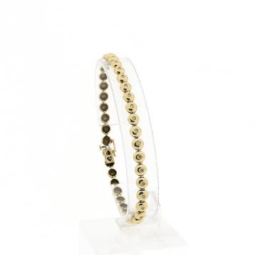 Gouden tennisarmband met diamant; 0,53 ct. (Schakelarmband), Gebruikt, Ophalen of Verzenden, Met edelsteen, Goud