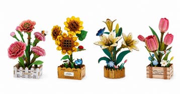 PlayfulMario Bloemenset 4 delig Houten Modelbouwset  Crea..., Verzenden, Nieuw