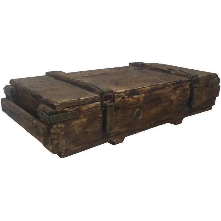 Oude Opbergkist, Oude Speelgoedkist, Vintage, Brocante, Hout, Huis en Inrichting, Woonaccessoires | Kisten, 100 tot 150 cm, Nieuw