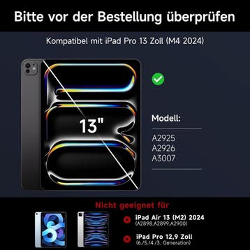 iPad Pro 13 M4 Toetsenbordhoes - Nu 38% goedkoper, 13 inch of meer, Zwart, Ophalen of Verzenden, Zo goed als nieuw