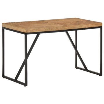 vidaXL Eettafel 120x60x76 cm massief acaciahout en mangohout, Huis en Inrichting, Tafels | Eettafels, Verzenden, Nieuw