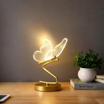 Draadloze Vlinder Tafellamp met 3 Lichtkleuren, Verzenden, Nieuw