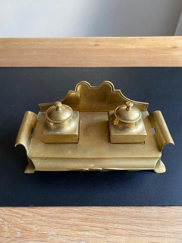 Dubbel inktstel (encrier) - Inktpot - Art Déco / Jugendstil