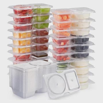 Draagbare Dubbel Compartiment Container met Deksel - Ideaal, Verzenden, Nieuw