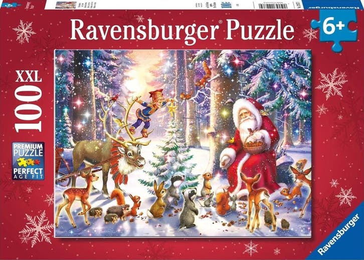 Kerstmis in het bos Puzzel (100 XXL stukjes) | Ravensburger, Kinderen en Baby's, Speelgoed | Kinderpuzzels, Nieuw, Verzenden