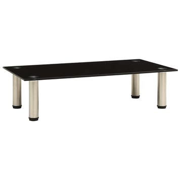 vidaXL Tv-meubel 60x35x17 cm gehard glas zwart, Verzenden, Nieuw, 50 tot 100 cm, Glas