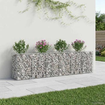 vidaXL Gabion Verhoogd Bed 2 st 300 x 50 x 80 cm, Verzenden, Nieuw, IJzer