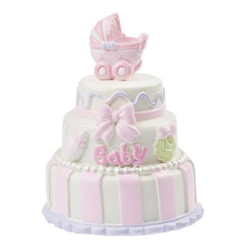 Taarttopper Baby Girl Taart Polystone 7,5cm, Verzenden, Nieuw