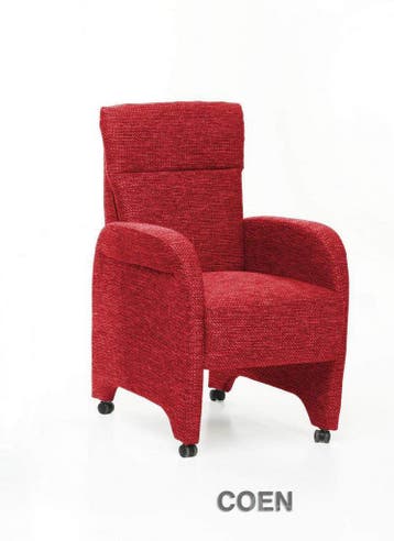 Eetkamerstoel Coen - eetkamerstoelen - Rood, Nieuw, Rood, Stof