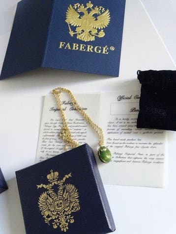 Figuur - House of Faberge- Imperial pendant egg - original, Nieuw