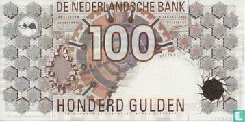 100 gulden Nederland (PL105.c) - 1992, Verzenden, Los biljet