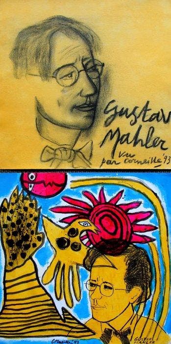 Corneille (1922-2010) - Gustav Mahler (2 werken +
