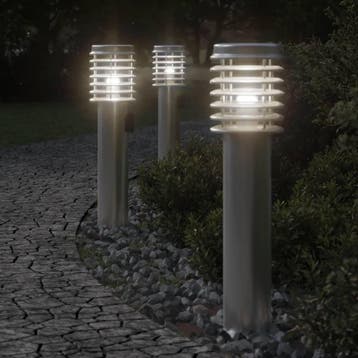 vidaXL Buitenvloerlampen 3 st stopcontact 60 cm, Verzenden, Nieuw, Vloerlamp