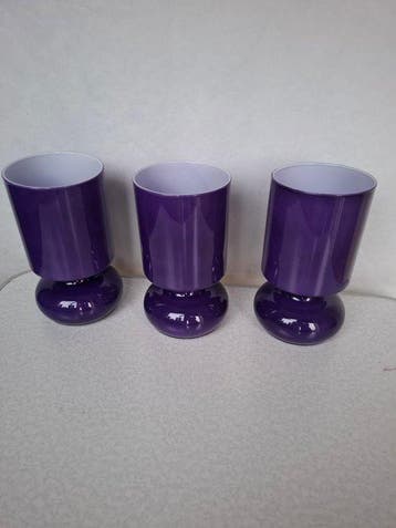 IKEA - ikea - Lamp (3) - Glas - Vintage paars glazen lamp