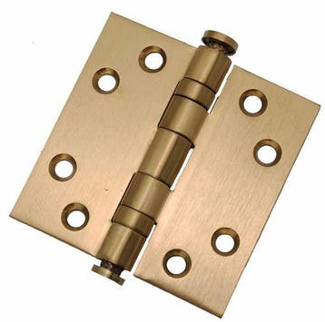 Kogellagerscharnier 7676 mm rechte hoek PVD mat goud, Verzenden, Nieuw