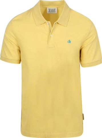 Scotch And Soda Core Piqué Polo Geel maat XL Heren, Verzenden, Geel, Scotch and Soda, Maat 56/58 (XL)