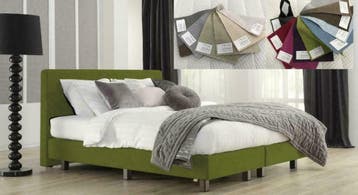Boxspring bed 180x220 180 220 in vele kleuren en stoffen !, 180 cm, Modern en strak design, 220 cm, Nieuw