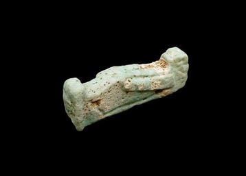 Oud-Egyptisch Faience Tawaret Amulet - 28 mm (Zonder