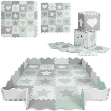 Foam Speelmat Grijs-Mint | Puzzel | Laatste Stuks!, 10 tot 50 stukjes, Nieuw, Ophalen of Verzenden, Van hout