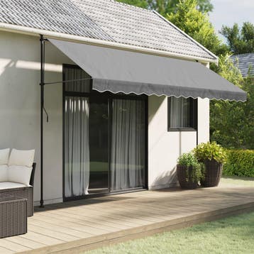 vidaXL Vervangingsdoek voor luifelrok gestreept 380x20 cm, Verzenden, Nieuw