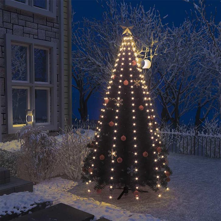 vidaXL Kerstboomverlichting met 250 LEDs net 250 cm, Tuin en Terras, Buitenverlichting, Nieuw, Kunststof, Verzenden