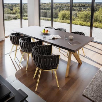 Set eetkamerstoelen Astano fluweel, knoopdesign, Verzenden, Nieuw