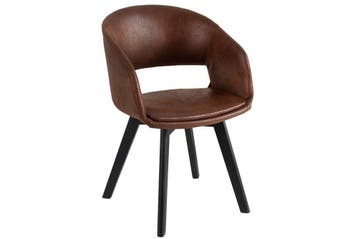 Design stoel NORDIC STAR antiek bruin houten poten - 43422, Huis en Inrichting, Ophalen of Verzenden, Nieuw