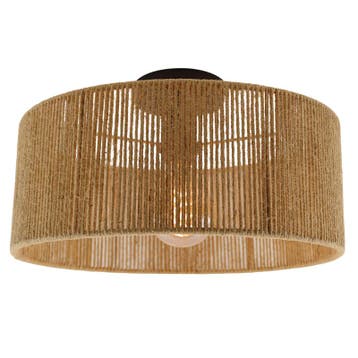 Japandi plafondlamp bruin, Selena, Ophalen of Verzenden, Nieuw, Metaal