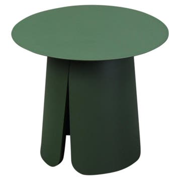 Barolo bijzettafel 45cm rond H39cm aluminium groen, Ophalen of Verzenden, Nieuw, Aluminium