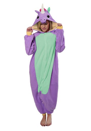 KIMU® Onesie Paarse Eenhoorn Pak S-M of 158-164 Eenhoornpak, Carnaval, Nieuw, Ophalen of Verzenden, Kleding