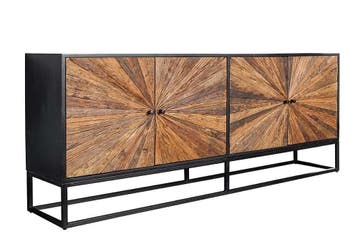 Massief dressoir BARRACUDA 180cm bruin mangohout met, Ophalen of Verzenden, Nieuw