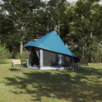 vidaXL Tipi Tent met dak met opslag Blauw 404 x 370 x 270 cm, Verzenden, Nieuw