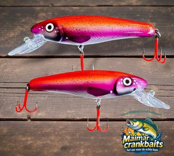 ErnieCC 6 Zalm - Snoek Crankbait - Custom  Painted, Ophalen of Verzenden, Nieuw, Haak