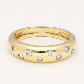 Ring - 18 karaat Geel goud Diamant (Natuurlijk), Nieuw