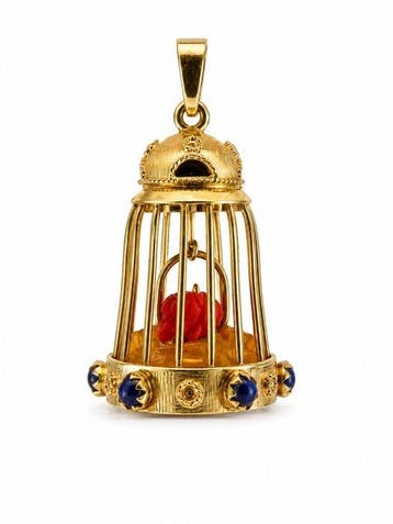 Hanger - 18 karaat Geel goud Koraal