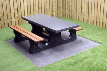Rockwood® Betonnen Picknickset DeLuxe Antraciet gelakt 7106, Tuin en Terras, Picknicktafels, Ophalen of Verzenden, Nieuw, Rechthoekig