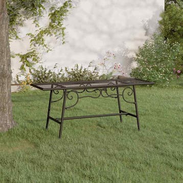 vidaXL Boombank 110 cm staal zwart, Verzenden, Nieuw, Metaal