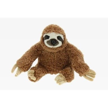 Bruine pluche luiaard knuffel - 17 cm - zittend, Kinderen en Baby's, Verzenden, Nieuw