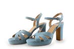Manfield Sandalen in maat 40 Blauw, Sandalen of Muiltjes, Zo goed als nieuw, Manfield, Verzenden