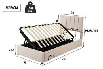 Kinderbed 90x200 cm – Hydraulisch Opbergbed, Verzenden, Nieuw