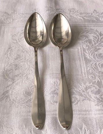 Lepel (2) - .833 zilver, Antiek en Kunst