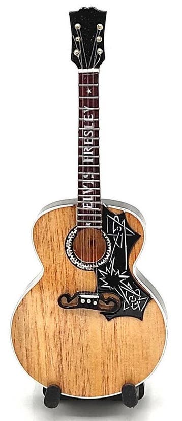 Baby miniatuur replica Epiphone EJ-200E gitaar 15 cm - Elvis, Ophalen of Verzenden, Nieuw, Pop, Beeldje of Miniatuur