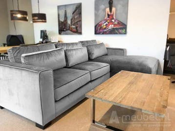 Loungebank Amsterdam - loungebanken - Zilver, Nieuw, 150 cm of meer, Stof, 250 tot 300 cm
