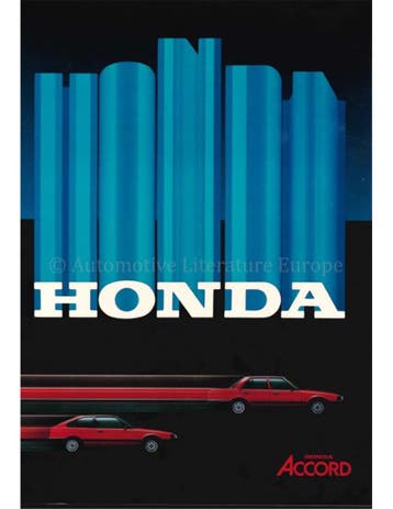 1983 HONDA ACCORD BROCHURE NEDERLANDS, Nieuw, Honda, Author